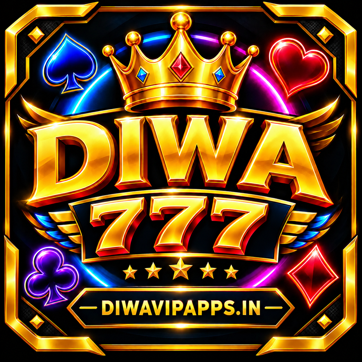 Diwa 777 Neon Casino Logo