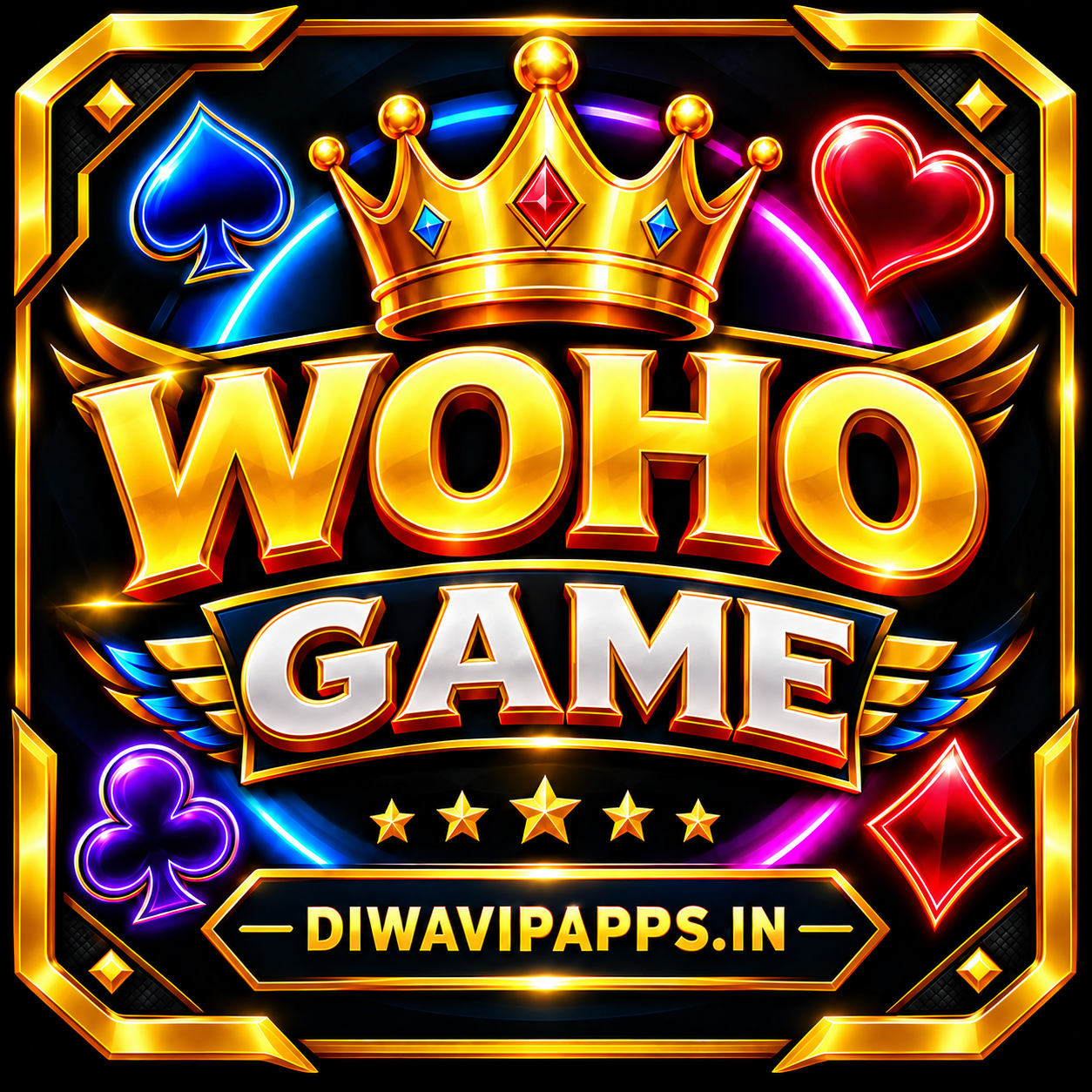 Woho Game Neon Casino Emblem (1)